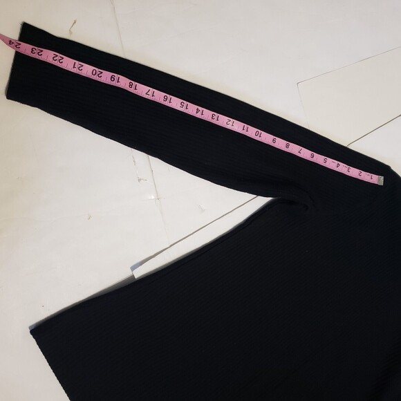 Ann Taylor Factory Large Black Ribbed Turtleneck Knit Top Long-Sleeved Womens - Picture 7 of 8